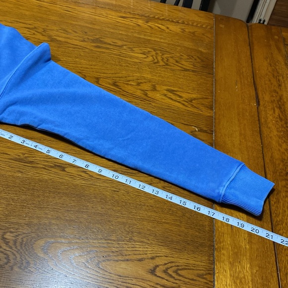 NWT Scotch & Soda Sweatshirt Small Unisex Blue Garment Dyed Tennis Slogan - Picture 7 of 14